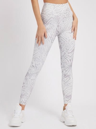 Guess All Over Print Leginy Damske Biele | SK-234969