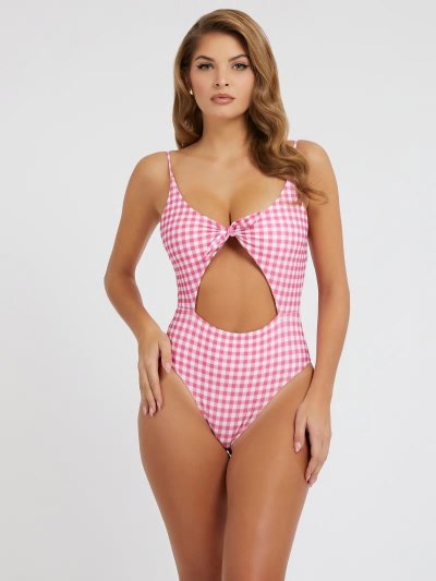 Guess All Over Print One Piece Swimsuits Damske Ruzove | SK-938383