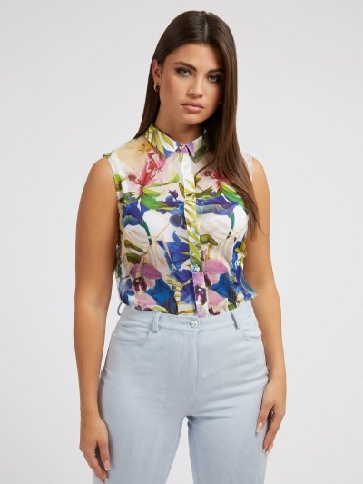 Guess All Over Print Topy Damske Viacfarebný | SK-398887