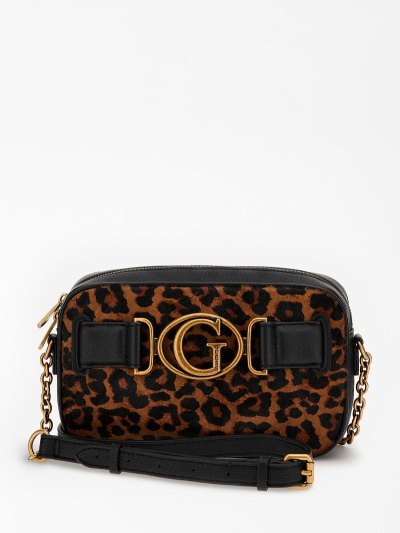 Guess Aviana Genuine Kozene Mini Crossbody Kabelka Damske Animalier | SK-380687