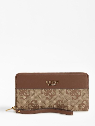 Guess Berta 4g Logo Maxi Penazenky Damske Hnede | SK-354349