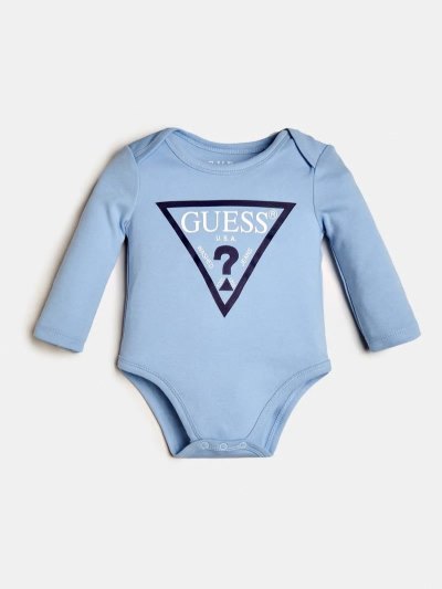 Guess Body Triangle Logo Body Body Detske Svetlo Modre | SK-932693