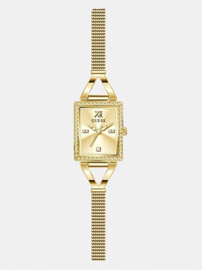 Guess Crystal Analogue Hodinky Damske Strieborne | SK-457428