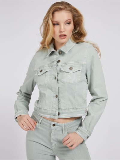 Guess Denim Regular-fit Bundy Damske Zelene | SK-994595