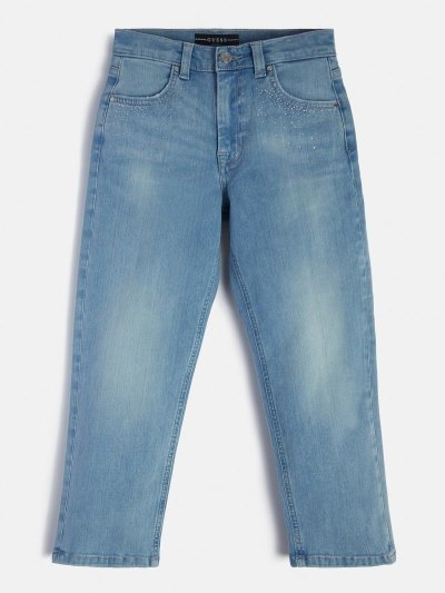 Guess Denim Rovno Nohavice Detske Modre | SK-997420