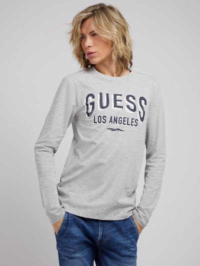 Guess Front Logo Tricko Panske Siva | SK-045228