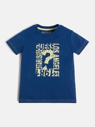 Guess Front Print Tricko Detske Modre | SK-293108