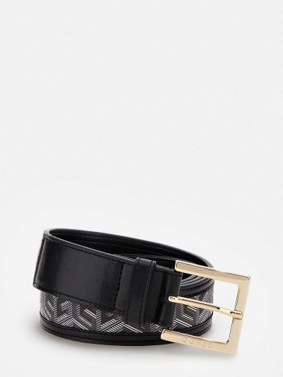 Guess Hallie G Cube Logo Belt Opasky Damske Čierne | SK-658795