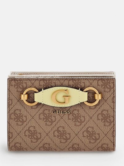 Guess Izzy 4g Logo Penazenky Damske Svetlo Hnede | SK-950503