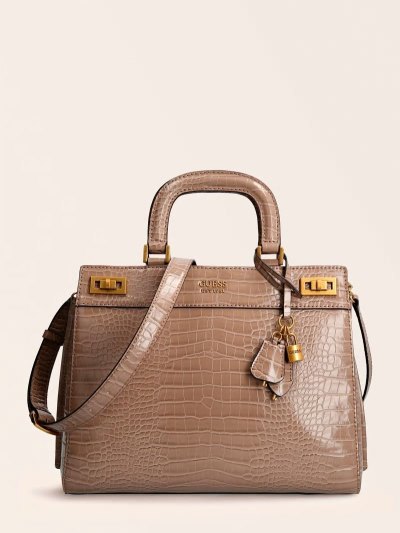 Guess Katey Croc Print Kabelky Damske Krém | SK-605574