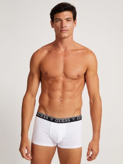 Guess Logo Elastic Boxers Panske Biele | SK-004992