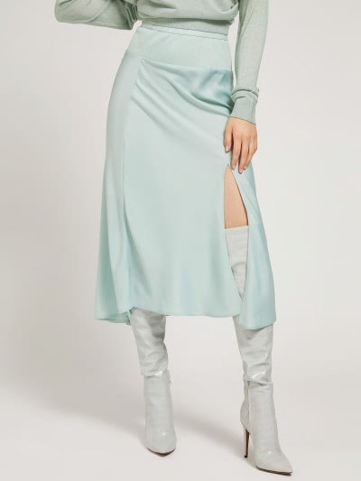 Guess Longuette Skirt Slit Sukne Damske Teal | SK-285971