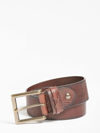 Guess Luxe Real Kozene Belt Opasky Panske Hnede | SK-854475