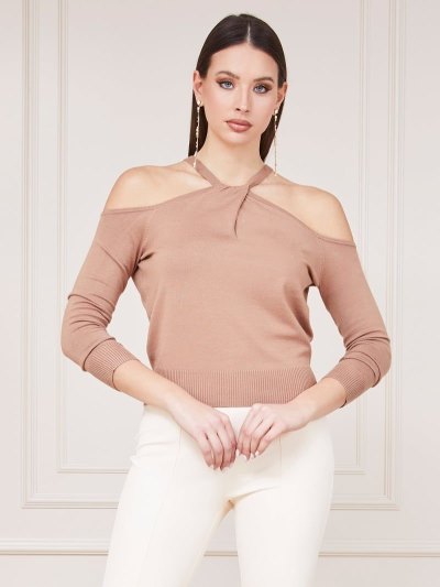 Guess Marciano Off-shoulder Svetre Damske Hnedožltý | SK-081110