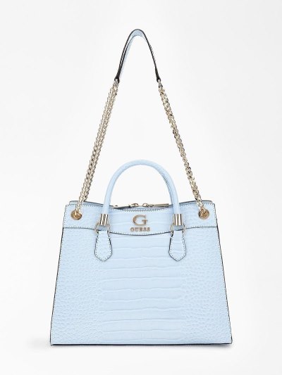 Guess Nell Croc-print Kabelky Damske Svetlo Modre | SK-452918