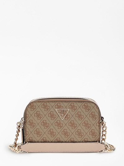 Guess Noelle 4g Logo Mini Crossbody Kabelka Damske Béžové | SK-803744