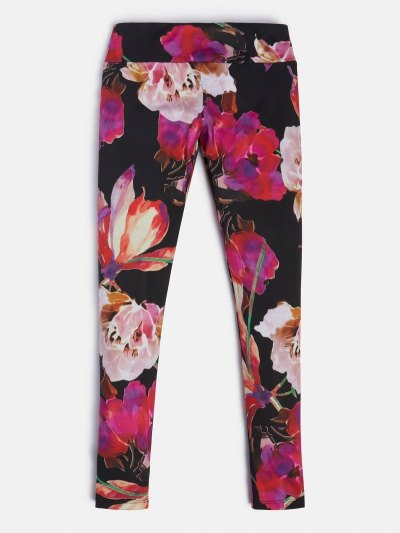 Guess Nohavice Floral Print Leginy Detske Ruzove | SK-171558