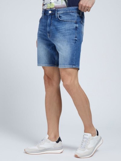 Guess Regular Fit Denim Shorts Panske Modre | SK-186611