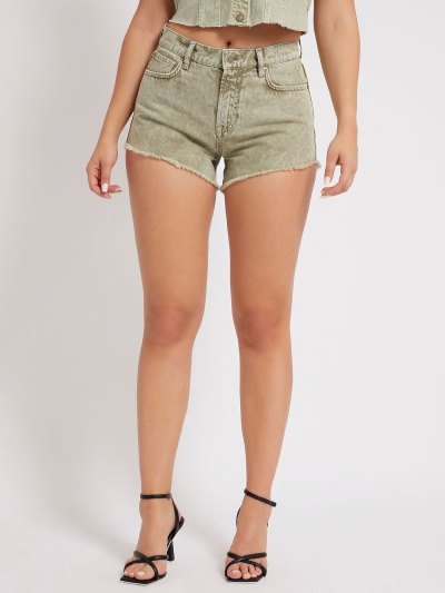 Guess Relaxed Fit Denim Shorts Damske Zelene | SK-367977