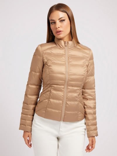 Guess Reversible Puffer Jacket Damske Hnede | SK-958115