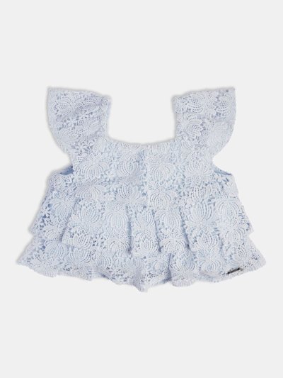 Guess Ruffle Topy Detske Svetlo Modre | SK-613262