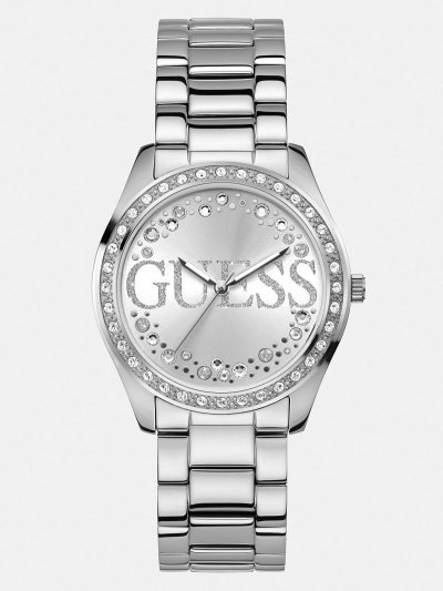 Guess Steel Analogue Hodinky Damske Strieborne | SK-226316