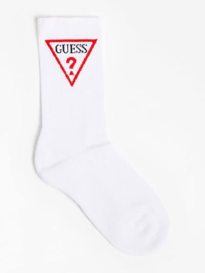 Guess Triangle Logo Ponozky Damske Biele | SK-295579