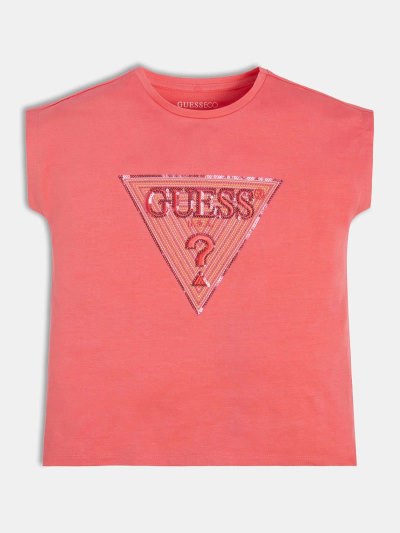 Guess Triangle Logo Tricko Detske Koralove | SK-676220