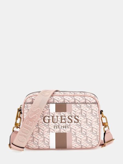 Guess Vikky G Cube Logo Crossbody Kabelka Damske Biele | SK-508737