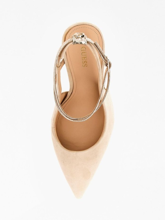 Guess Amazie Semisove Blend Slingback Damske Béžové | SK-078869