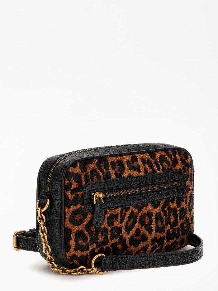 Guess Aviana Genuine Kozene Mini Crossbody Kabelka Damske Animalier | SK-380687