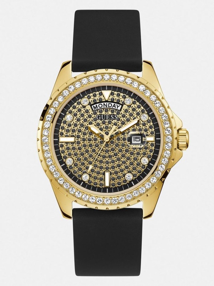 Guess Crystal Watch With Date Function Hodinky Panske Strieborne | SK-455084