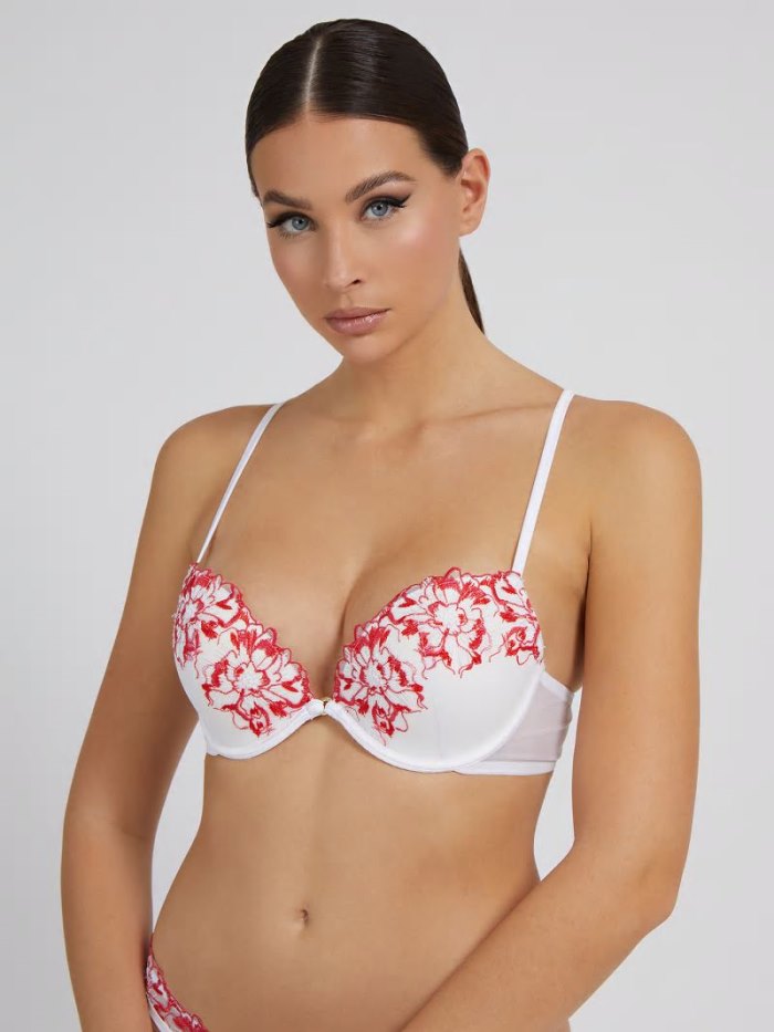 Guess Embroidery Push Up Podprsenky Damske Červené | SK-308210