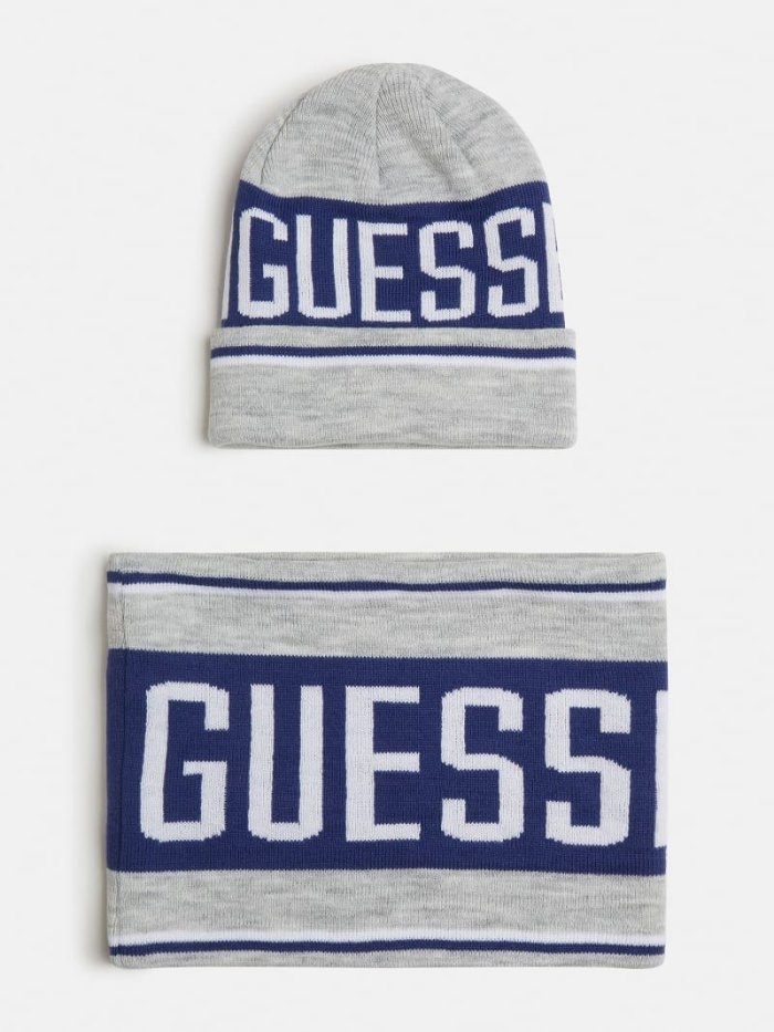 Guess Hat And Scarf Sets Detske Siva | SK-455328