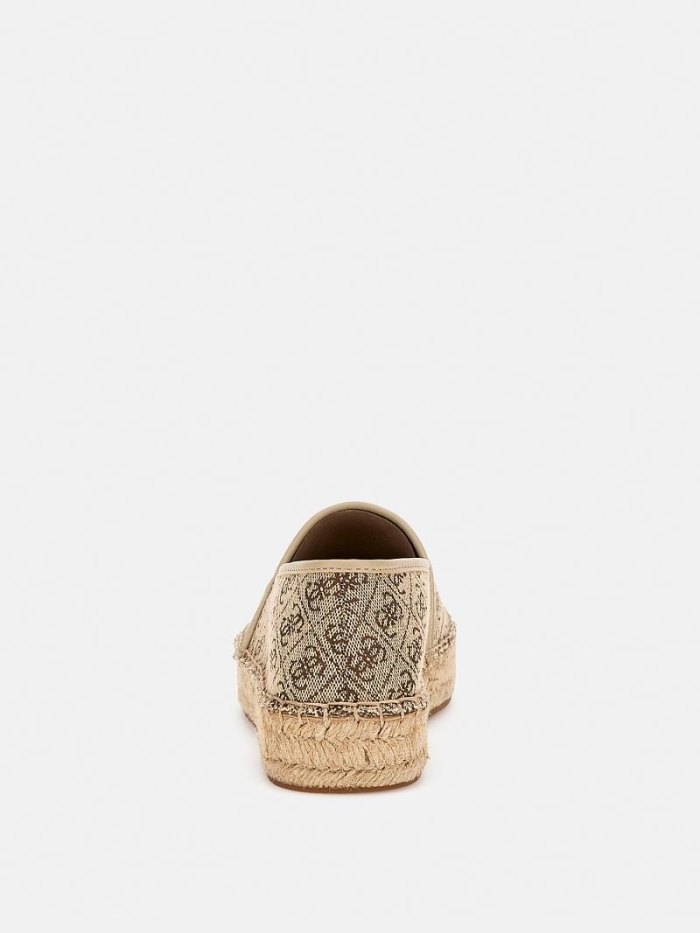 Guess Jaleel 4g Logo Espadrille Damske Béžové | SK-481255