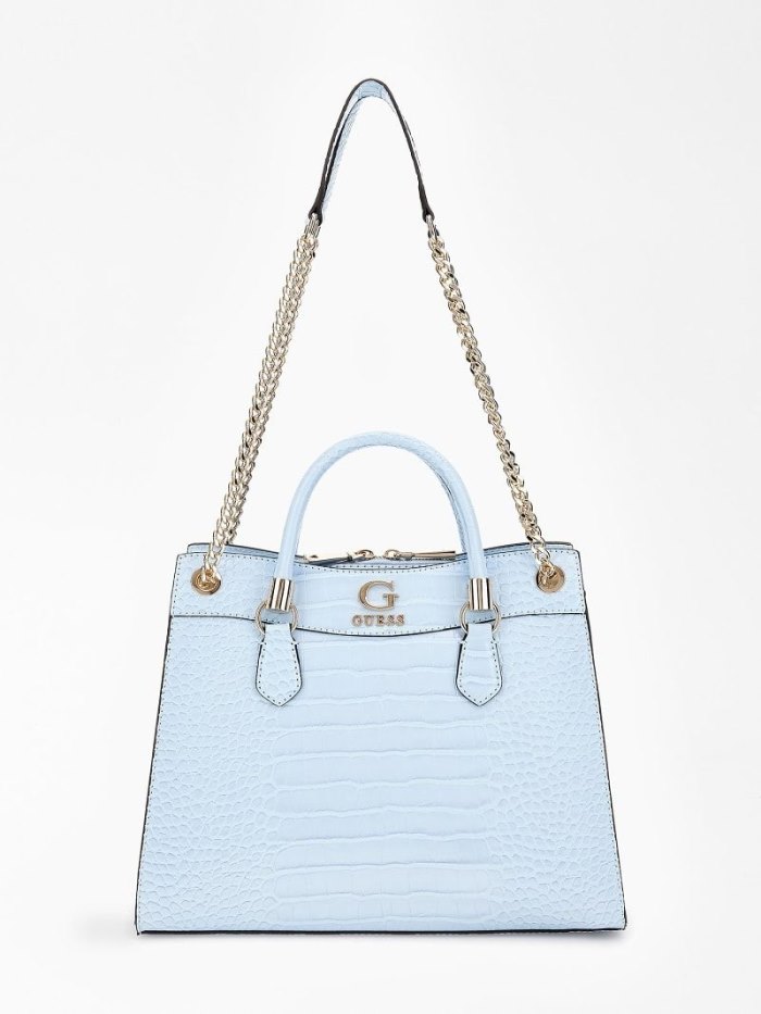 Guess Nell Croc-print Kabelky Damske Svetlo Modre | SK-452918