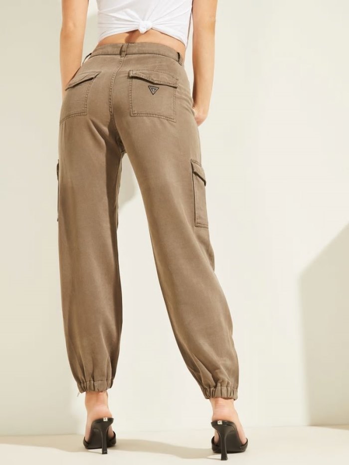 Guess Nohavice Relaxed-fit Chinos Nohavice Damske Zelene | SK-624468