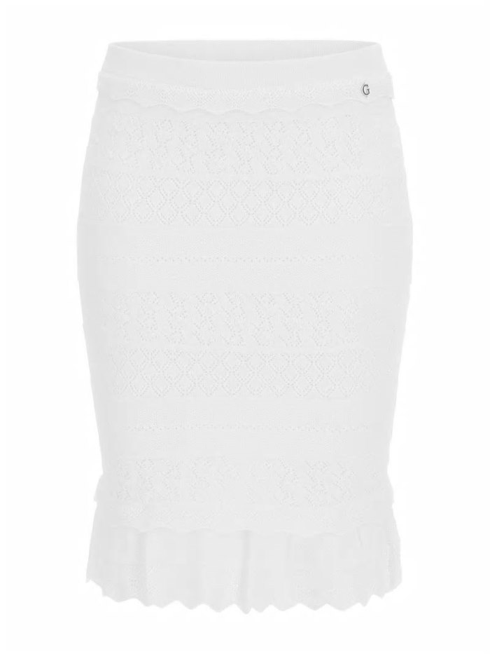 Guess Pointelle Knit Sukne Damske Biele | SK-342060