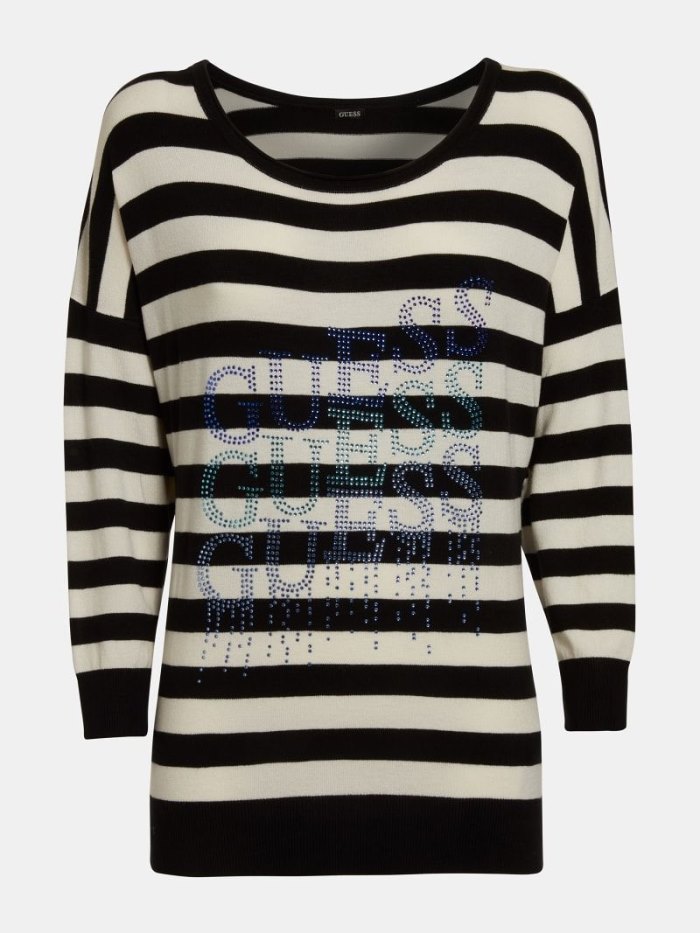 Guess Rhinestones Logo Svetre Damske Viacfarebný | SK-025025