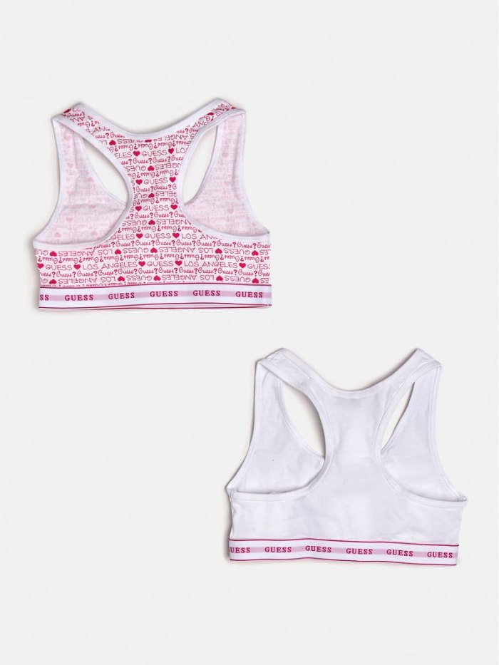 Guess Set Of 2 Logo Print Tops Podprsenky Detske Ruzove | SK-945136