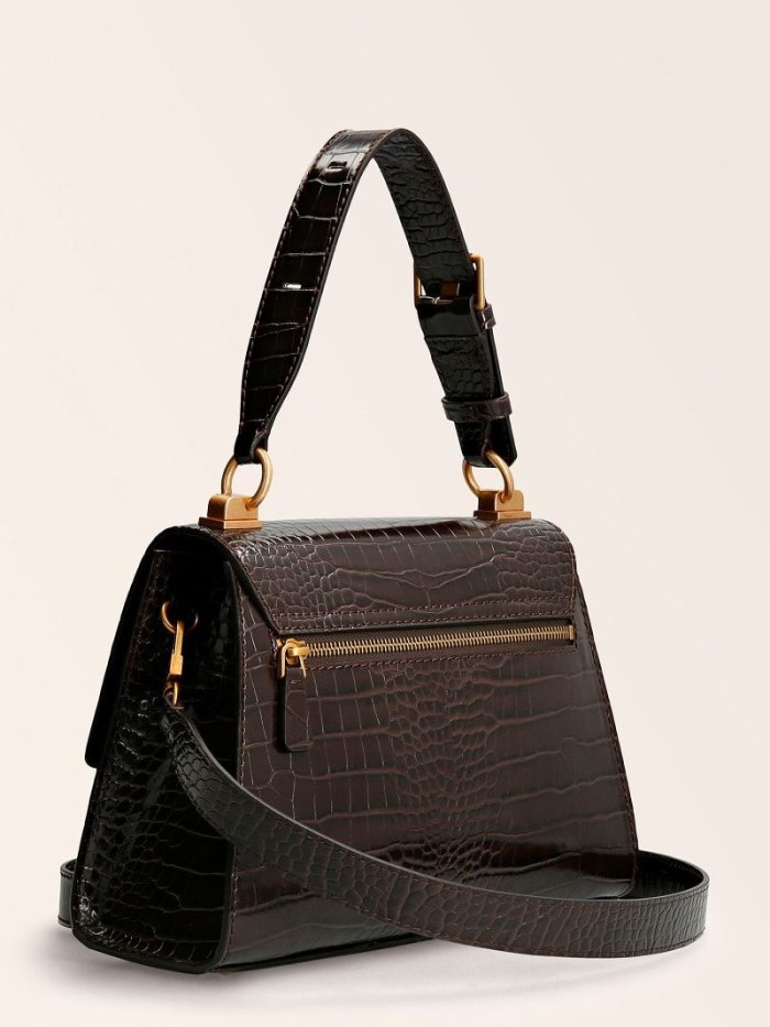 Guess Stephi Croc Print Kabelky Damske Hnede | SK-223089