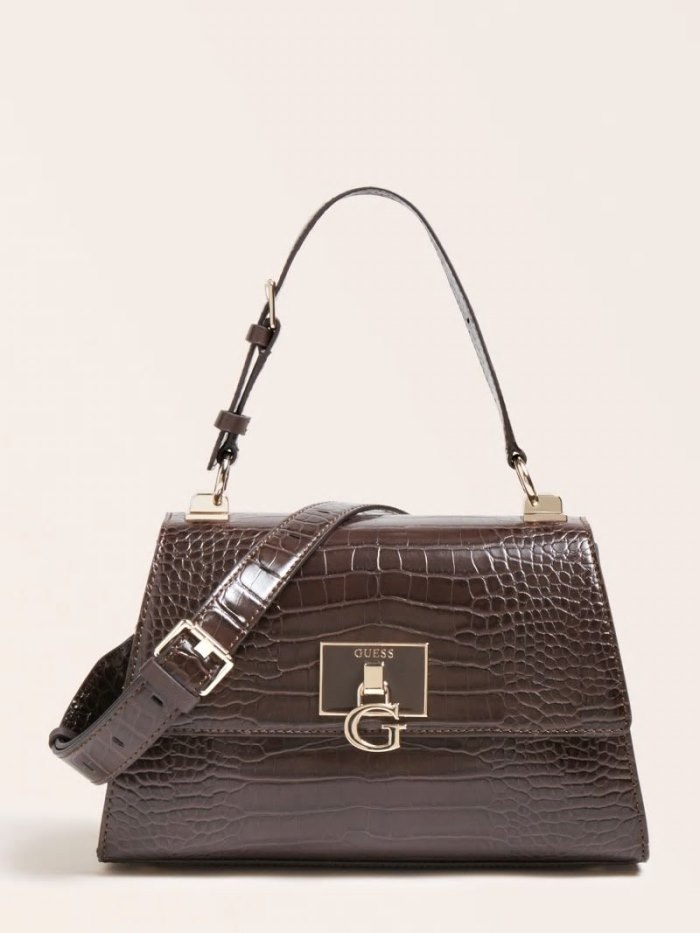 Guess Stephi Croc Print Kabelky Damske Hnede | SK-308858