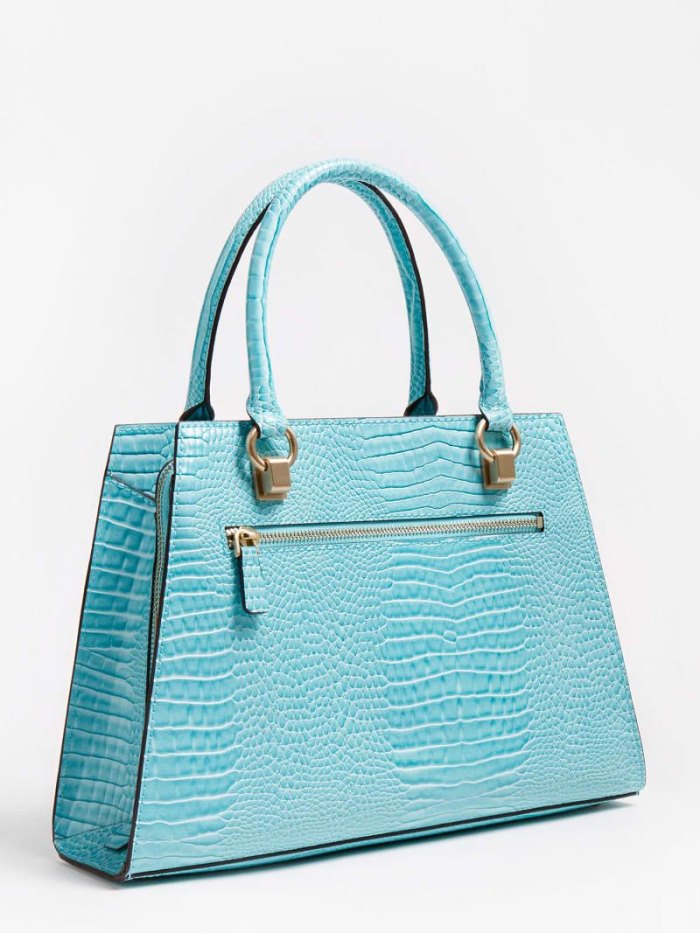 Guess Stephi Croc Print Kabelky Damske Svetlo Modre | SK-530068