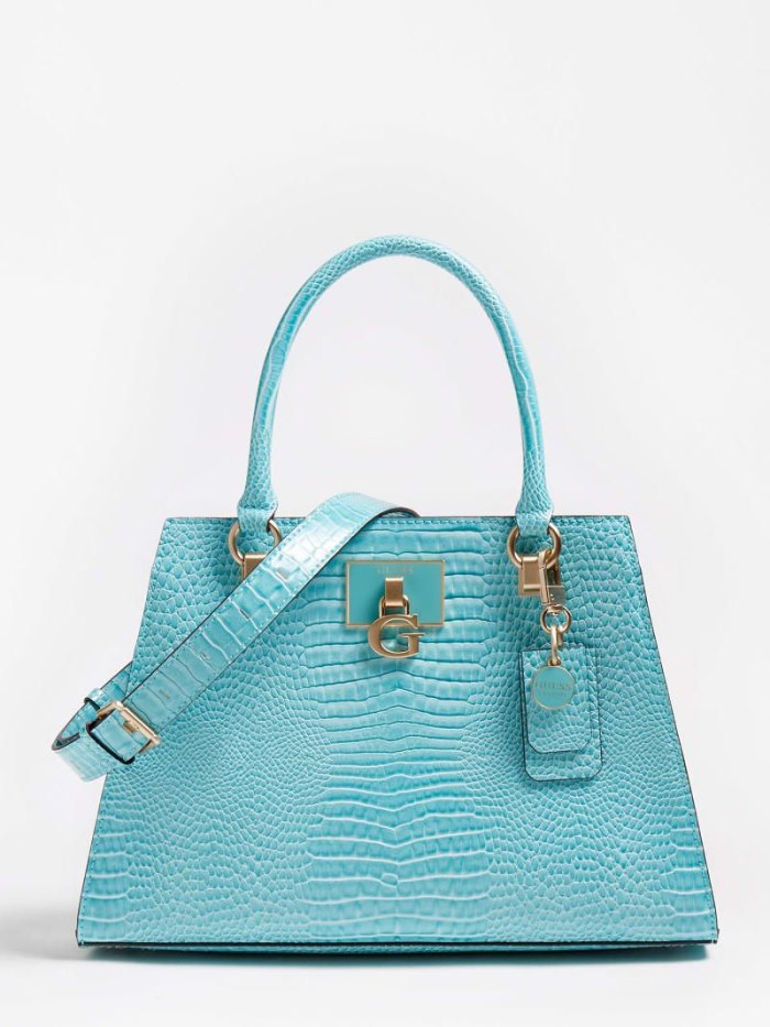 Guess Stephi Croc Print Kabelky Damske Svetlo Modre | SK-530068